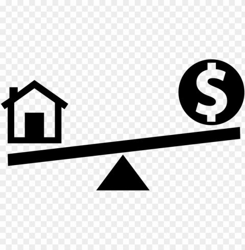 house vs money comments - money balance icon PNG images for editing