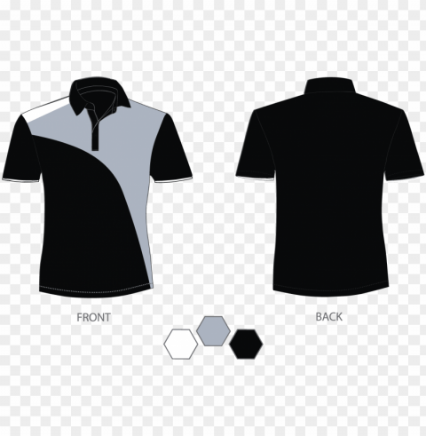 how our customization works - polo shirt front and back Clean Background Isolated PNG Design