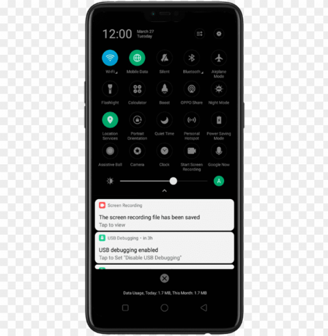 how to control the brightness - oppo f7 notification bar Transparent PNG Isolated Element