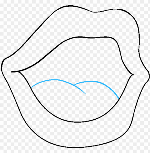 how to draw mouth and tongue - line art Isolated Subject in Clear Transparent PNG