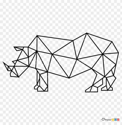 how to draw rhino - rhino polygo PNG for presentations
