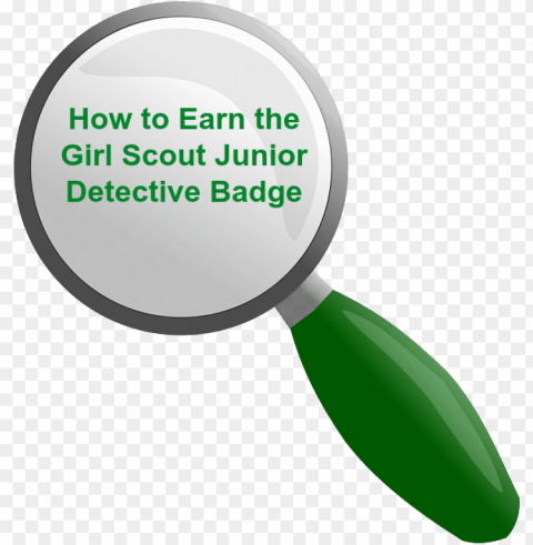 how to earn the junior girl scout detective badge-complete PNG Isolated Object on Clear Background