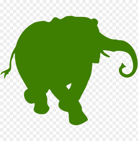 how to set use elephant silhouette green svg vector Transparent picture PNG