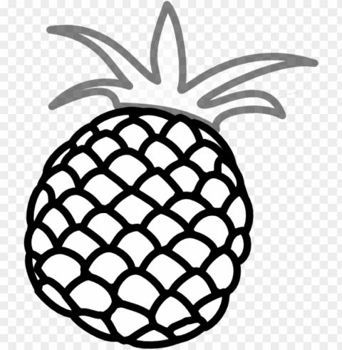 how to set use pineapple grey 2 clipart - pineapple clipart black and white Transparent graphics PNG
