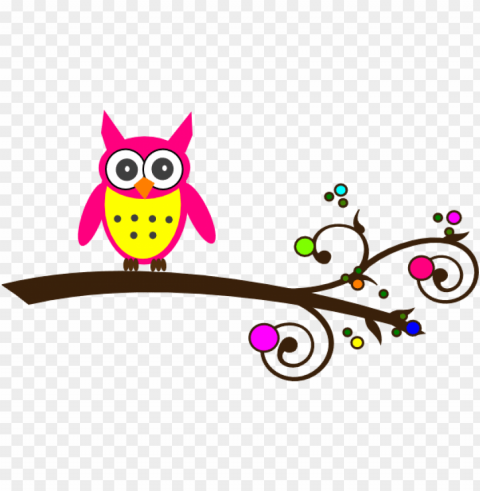 how to set use pink owl colorful branch clipart - colorful owls clip art PNG for design PNG transparent with Clear Background ID 710a9b2a