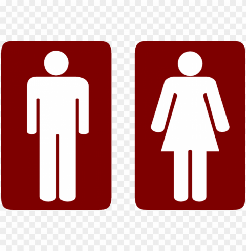 how to set use restroom man and woman clipart - signs of comfort room PNG Image with Isolated Artwork