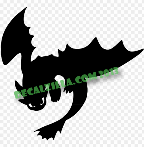 how to train your dragon toothless silhouette decal - toothless silhouette PNG images with cutout
