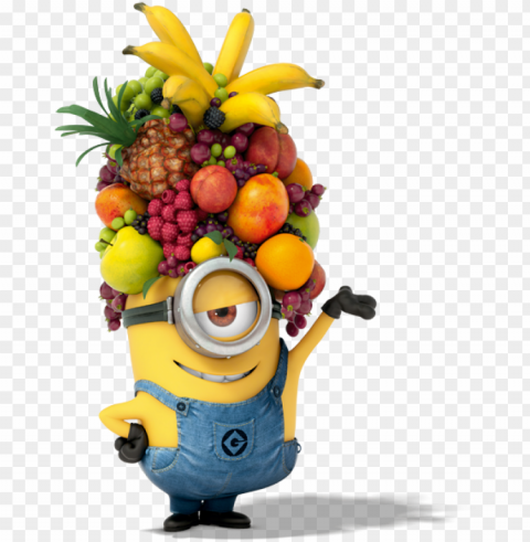 ht minion champion carl fruit hat - despicable me get well soon card minio PNG with clear background extensive compilation