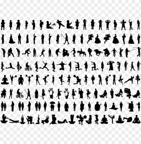 silhouette human figure PNG transparent designs for projects