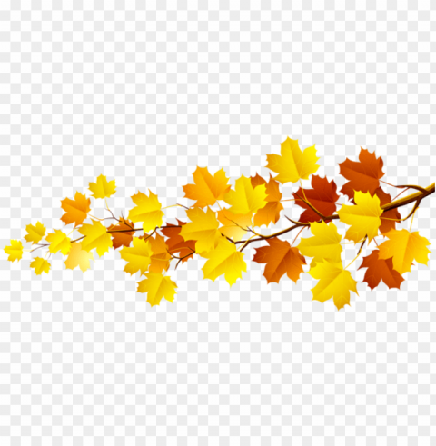  branch with autumn leaves on it Isolated Icon in HighQuality Transparent PNG