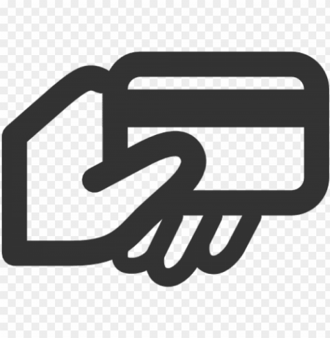 Hand with Credit Card icon Transparent PNG Isolated Graphic Element