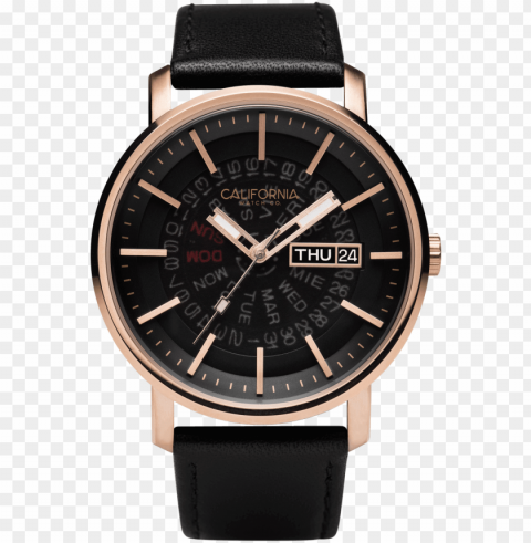hugo boss black and rose gold watch PNG Image with Isolated Transparency
