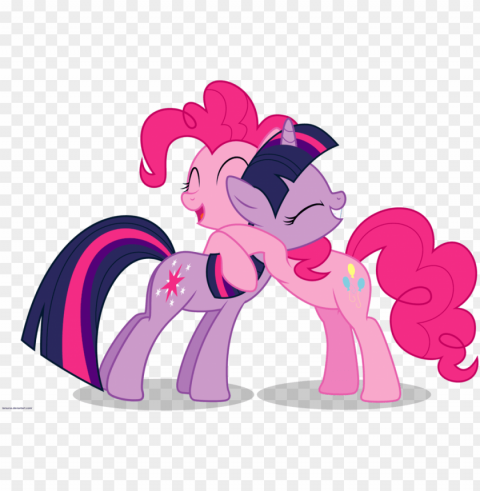 hugs - pinkie pie twilight sparkle hugs PNG pics with alpha channel