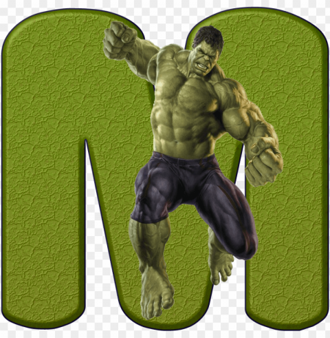 hulk - - m - alfabeto do hulk PNG with alpha channel
