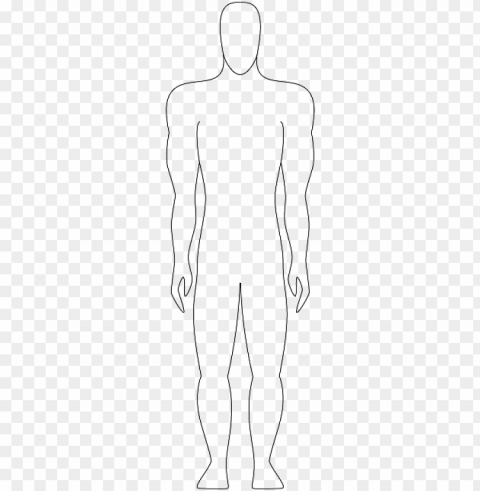 human body outline - sketch PNG design elements