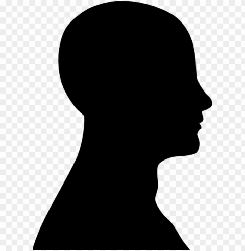 human head - human head silhouette vector Transparent PNG Object with Isolation
