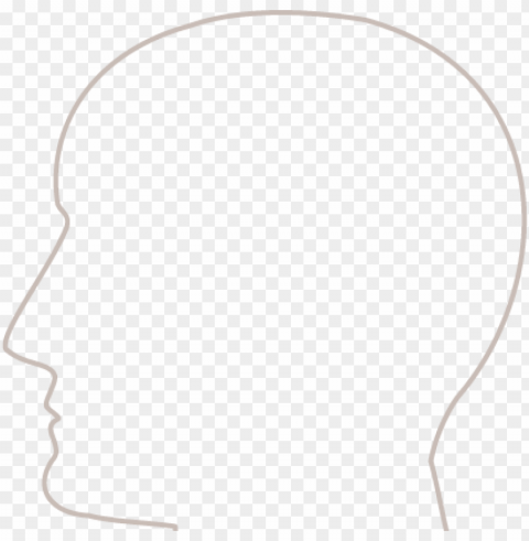 human head side view outline Isolated PNG Item in HighResolution