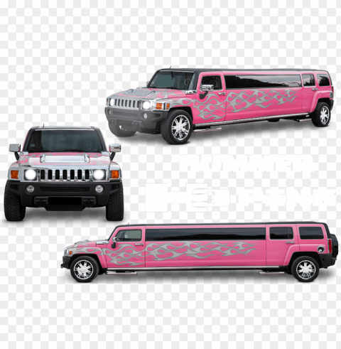 hummer h3 pink - limousine PNG Image Isolated with HighQuality Clarity