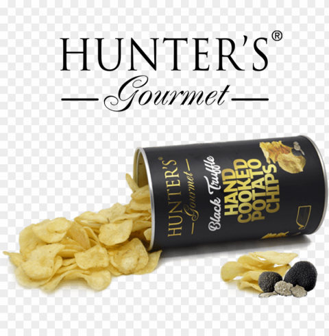 hunter foods black truffle hand cooked potato chips - potato chi Transparent PNG Isolation of Item