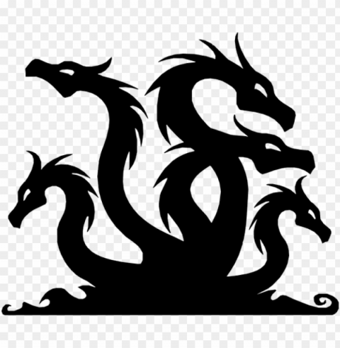 hydra dragon vector silhouette public domain vectors - hydra High Resolution PNG Isolated Illustration
