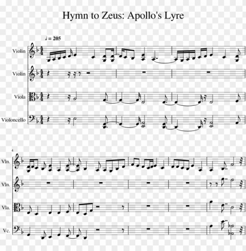 hymn to zeus - marvel fanfare sheet music Transparent PNG graphics archive