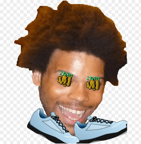 hyphrun - trihard emote Clean Background Isolated PNG Graphic