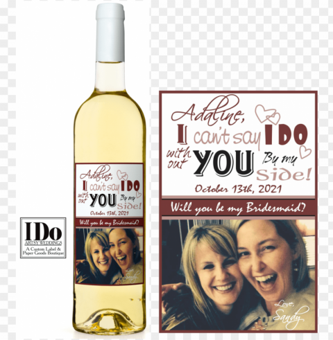 i can't say i do artsy wine labels - wine bottle Isolated PNG Object with Clear Background