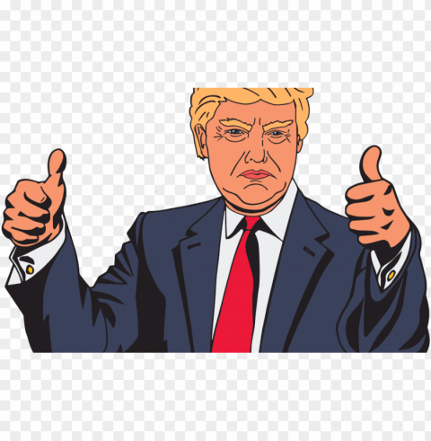 i finally told donald trump that i'm voting for my - trump thumbs up cartoo PNG images with clear alpha layer