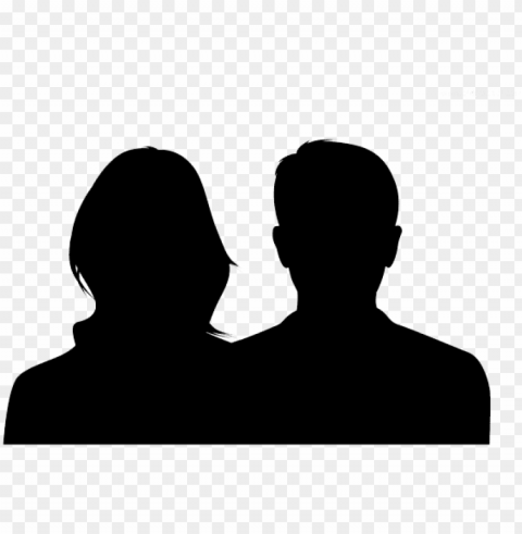 i have struggled a long time with many different past - man woman head silhouette PNG with clear background set