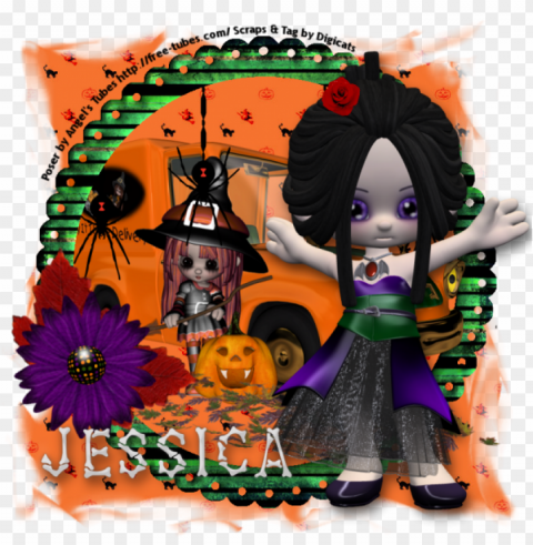 i have three different versions of this little goth - japanese dolls PNG Image with Transparent Background Isolation