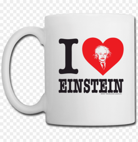 i heart einstein mug - beer stei Isolated Illustration in HighQuality Transparent PNG