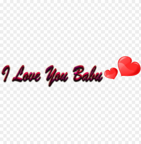 i love you babu red heart - heart PNG for t-shirt designs
