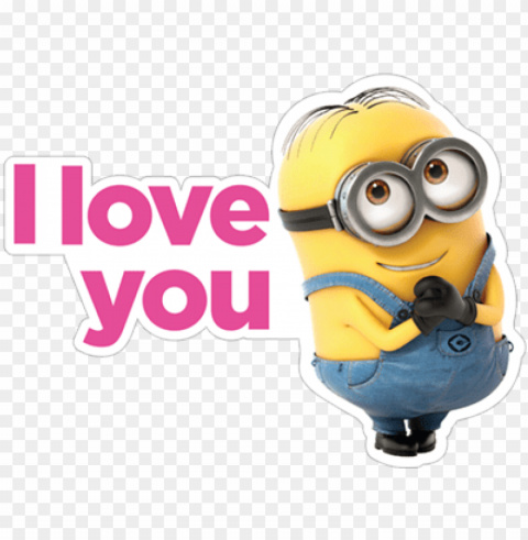 i love you minion romantic - viber stickers despicable Clear Background PNG with Isolation