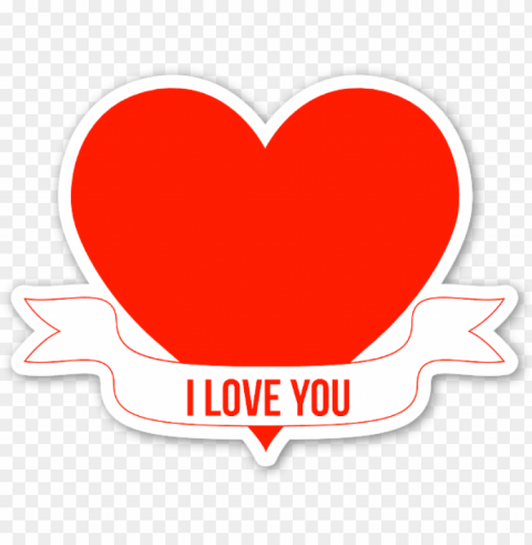 i love you sticker - heart banner i love you PNG free download