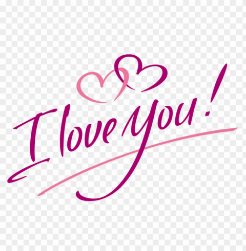 I Love You Word Art Valentines Day PNG Graphics With Clear Alpha Channel