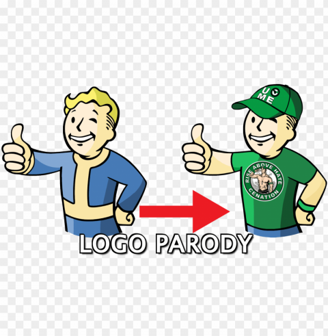 i will create a parody of any logo - vault boy HighResolution Transparent PNG Isolation