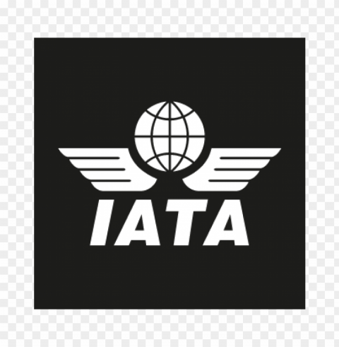 iata black vector logo Free PNG download