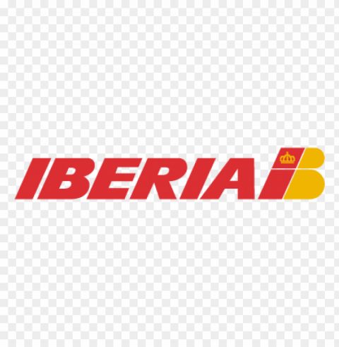 iberia airlines vector logo free Clean Background Isolated PNG Object