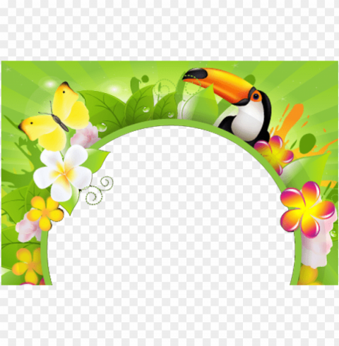 ic frames pro - beautiful green flower frames Isolated Subject in HighQuality Transparent PNG