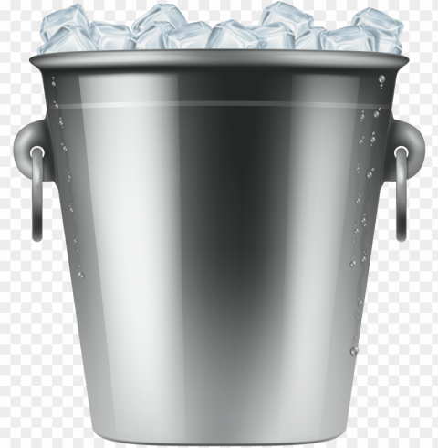 ice bucket clip art - bucket of ice clip art PNG Graphic with Clear Background Isolation