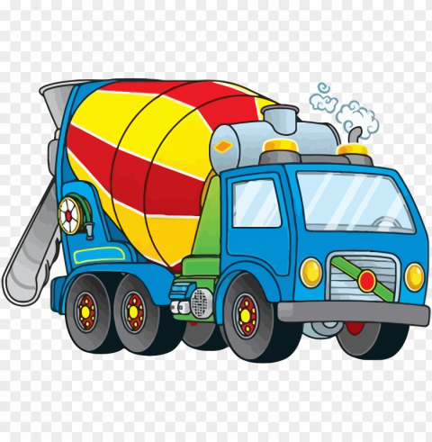 ice cement truck clipart - cement mixer truck clipart Transparent PNG Isolated Illustration
