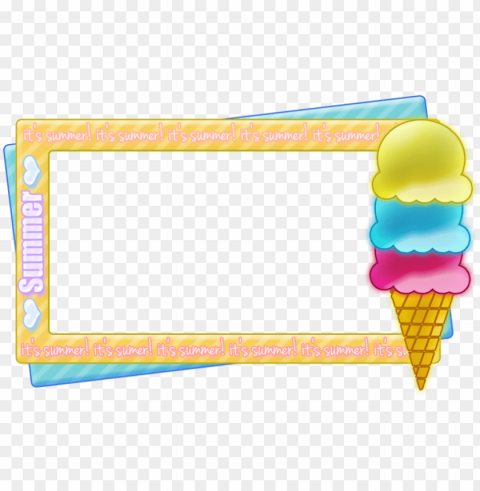 ice cream border summer - free ice cream clip art borders Isolated Graphic on Clear PNG