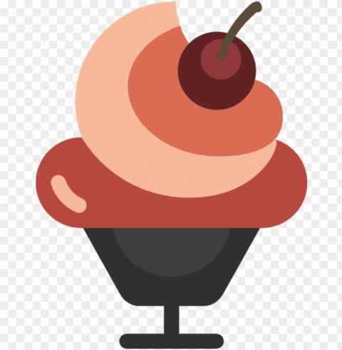 ice cream dessert scalable vector graphics icon - postre icono Transparent PNG Object with Isolation