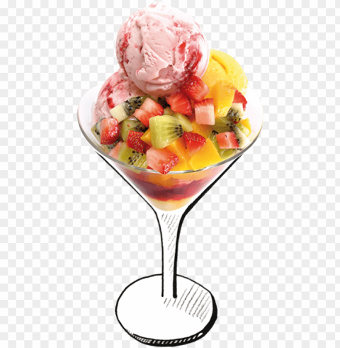 ice cream dessertsimage - fruit salad with ice cream Free PNG images with alpha channel