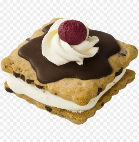 ice cream sandwich with whip - ice cream sandwich Transparent PNG Isolated Graphic Design