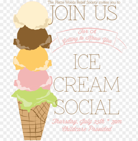 ice cream social poster - free editable ice cream social flyer Isolated Character on HighResolution PNG