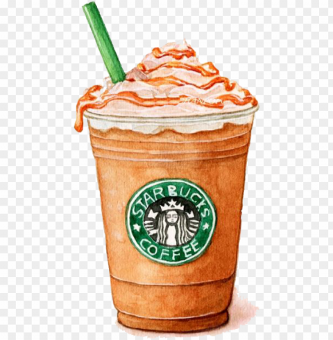 ice cream watercolor painting starbucks - starbucks watercolor painti Clear Background PNG Isolated Subject