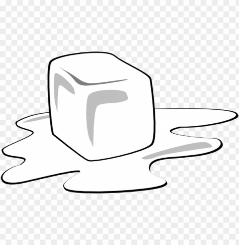 ice cube clip art - ice cube melting black and white Isolated Graphic on HighQuality Transparent PNG