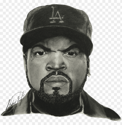 Ice Cube - Sketch Isolated PNG On Transparent Background