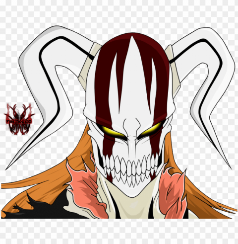 ichigo kurosaki rukia kuchiki love bleach photo - vasto lorde ichigo mask drawi Isolated Item in Transparent PNG Format